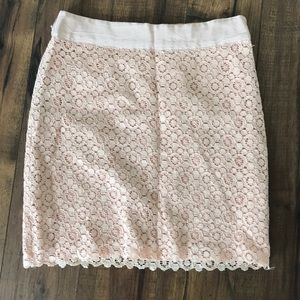 Forever 21 Peach lace high waisted skirt